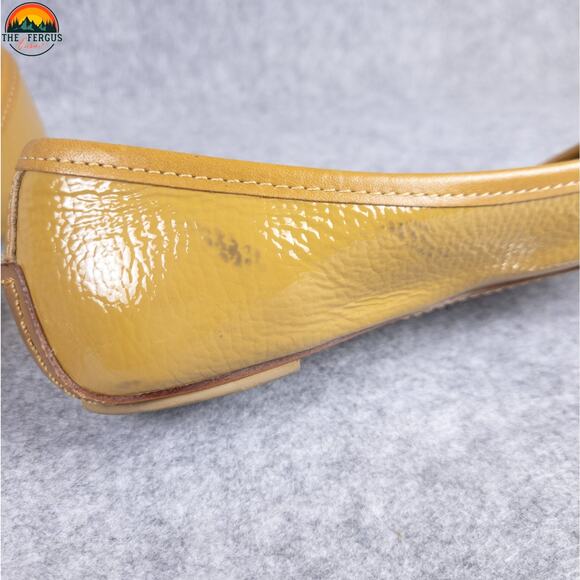 Tory Burch Aaden Ballet Flats Beige Tan Leather Round Toe Slip-On Women's 7.5M - Picture 12 of 16